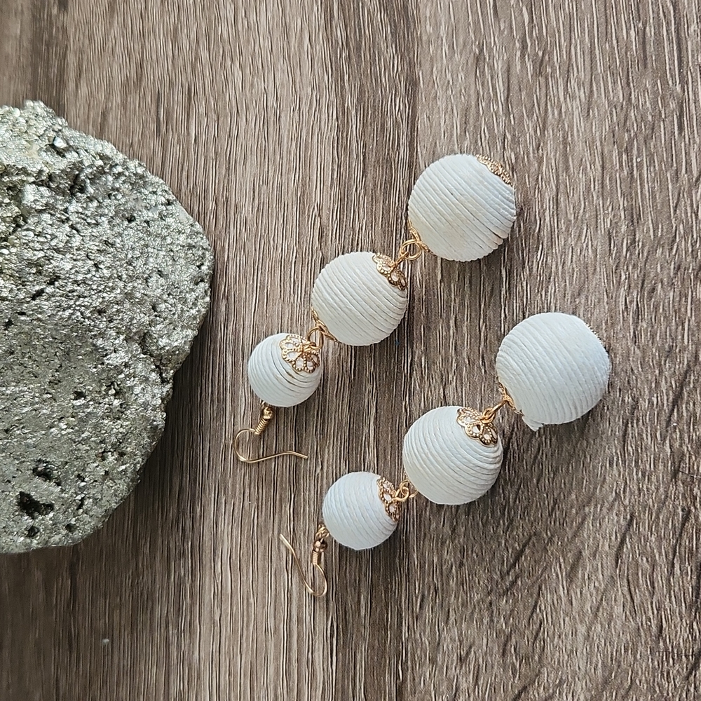 Tri Layer Boho Statement Earrings - Picture 4 of 5